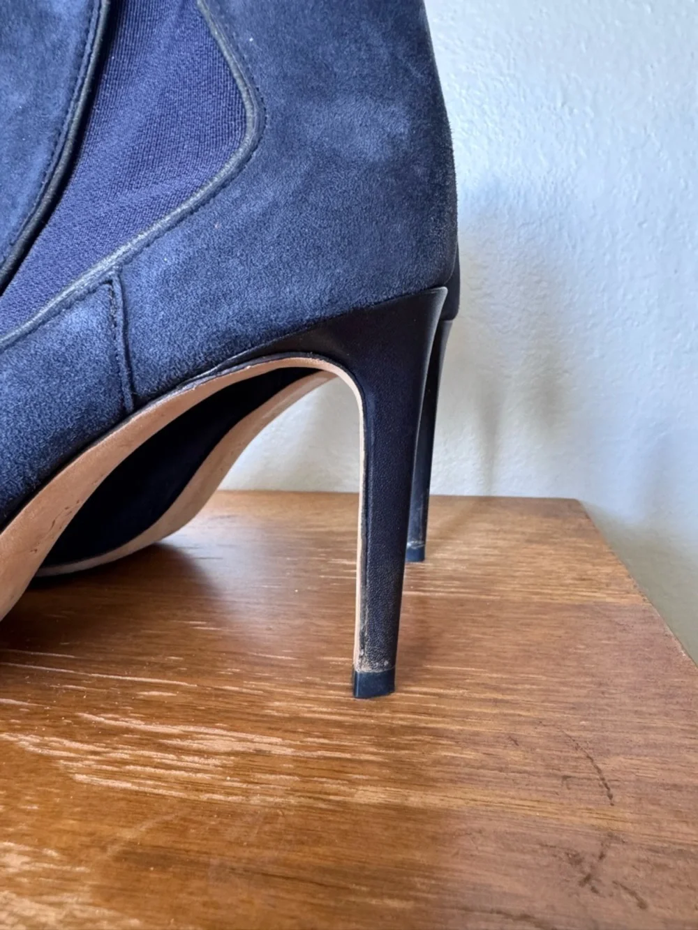 Tory Burch Dorset Blue Suede Booties Size 9